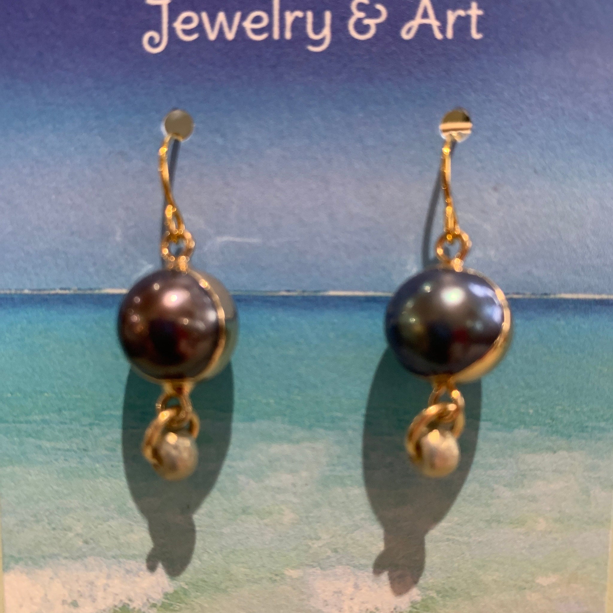 Peacock Pearl Earrings