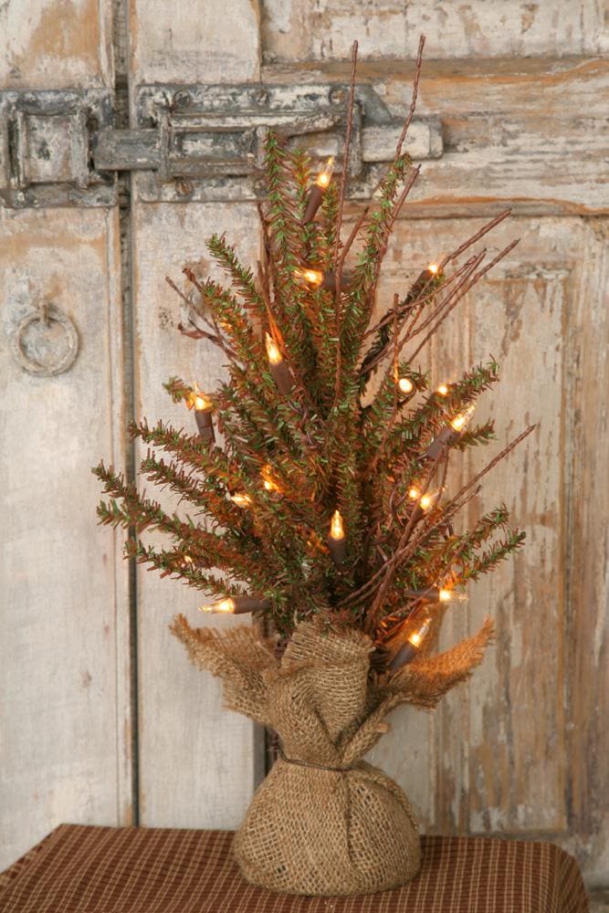 Christmas Tree - German Fir with Lights 18"H