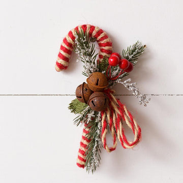 Candy Cane with Rusty Bells and Berries