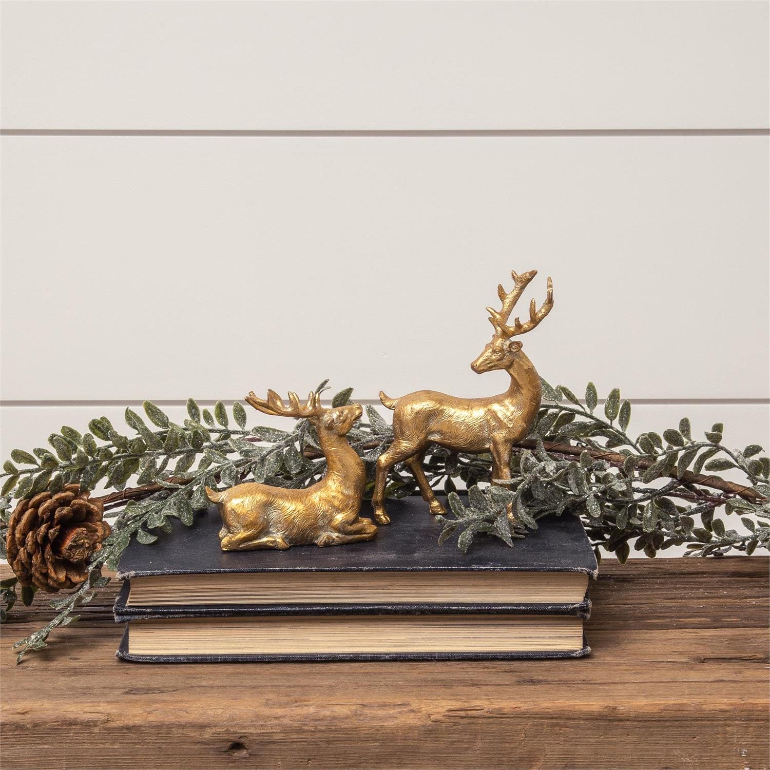 Mini Gold Deer Figurines - Set of 2