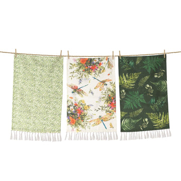 Tea Towels - Dragonflies and Ferns