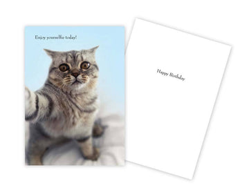 Funny Cat Selfie Birthday Card