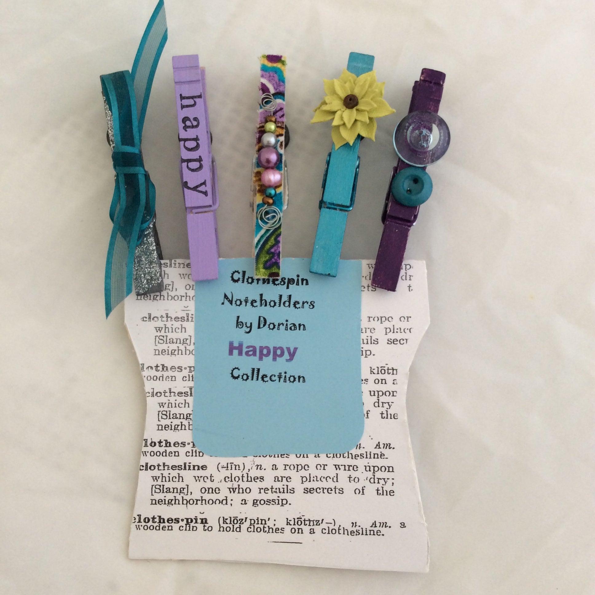 Happy Clothespin Noteholders - Five and Divine